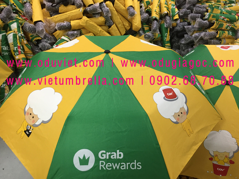 xưởng sản xuất ô dù cầm tay in logo quảng cáo